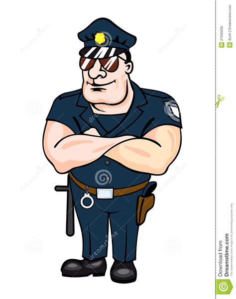 Share the best gifs now >>>. Cartoon Policeman Royalty Free Stock Photo - Image: 27560035