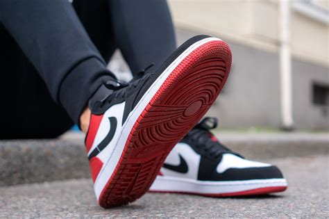 Nike Air Jordan 1 Low Black Toe 553558 116 Authentic Shoes