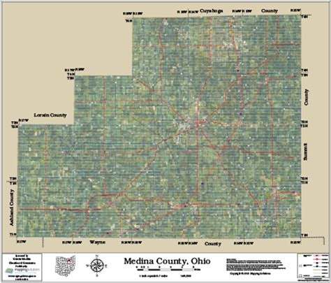Medina County Ohio 2015 Aerial Map Medina County Parcel Map 2015