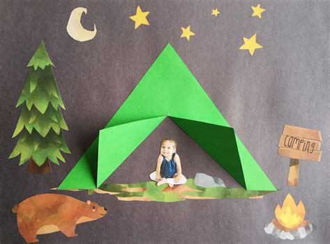 Gone Camping Craft With Images Camping Crafts Preschool Camping