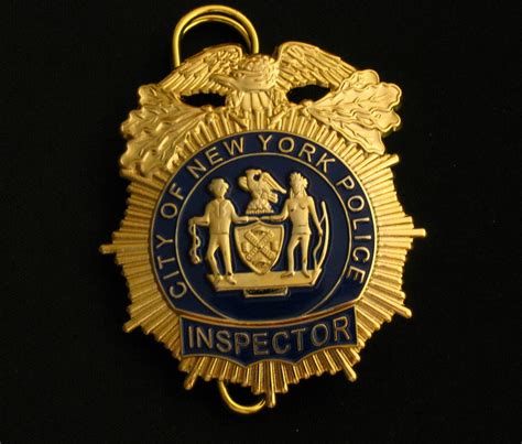 Ny New York Police Inspector Badge Replica Cosplay Movie Props Coin