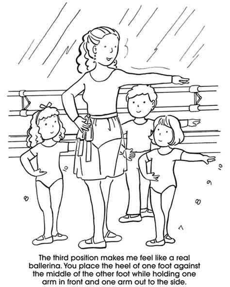 Daily stretch and strength exercise checklist for dancers. Coloring & Activity Pages: Ballet Third Position