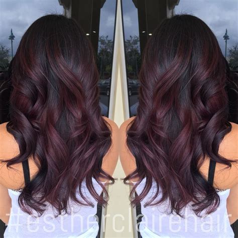 Burgundy hair ombre combined with blonde highlight is ideal for girls who love to experiment with their hair and aren't afraid to stand out in the crowd. HAIRSTYLISM | Lilac hair, Hair styles, Balayage hair