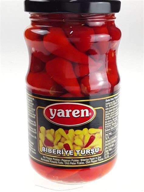 Yaren Biberiye Tursu Hot Pepper Pickles Peperoni Picles Marinades