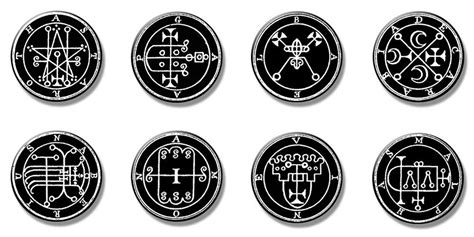 Occult Satanic Button Pins Size 1 25 Mm Ars Goetia Etsy