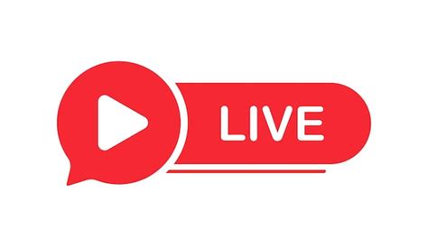 Premium Vector Banner Live Flat Red Live Broadcast Vector Illustration