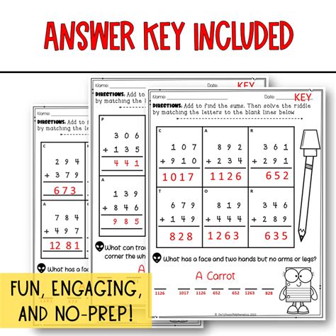 3 Digit Addition With Regrouping Riddlemath Puzzle Riddle Activity