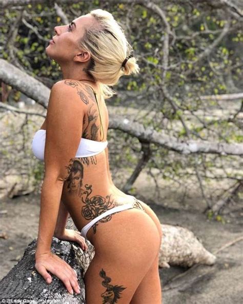 Lady Gaga Shares Cheeky Bikini Photo On Costa Rica Holiday Daily Mail