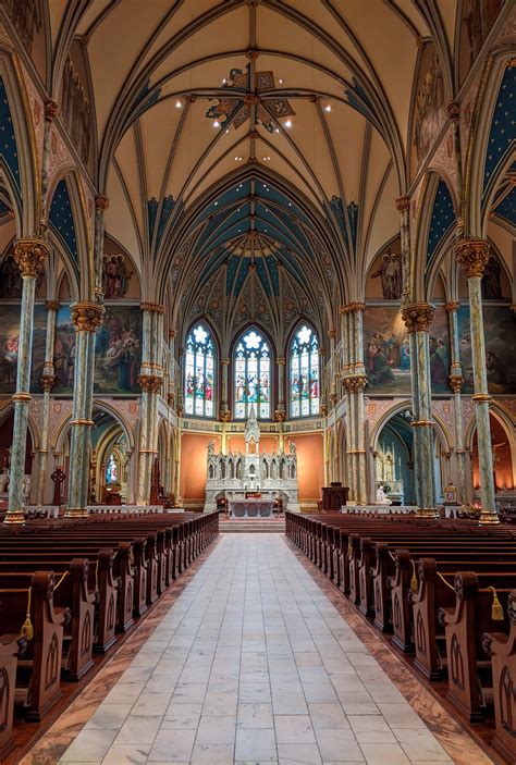 Interior Of The Cathedral Basilica Of St John The Baptist In Savannah