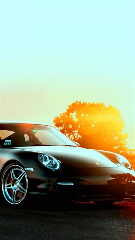 Black Porsche In The Sunset Hd Auto Wallpaper