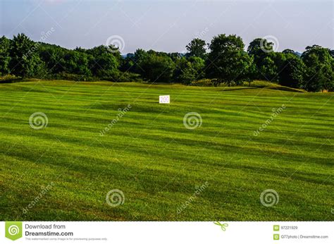 Golf Course On A Beautiful Day Green Grass Lush Vegetation Go Stock