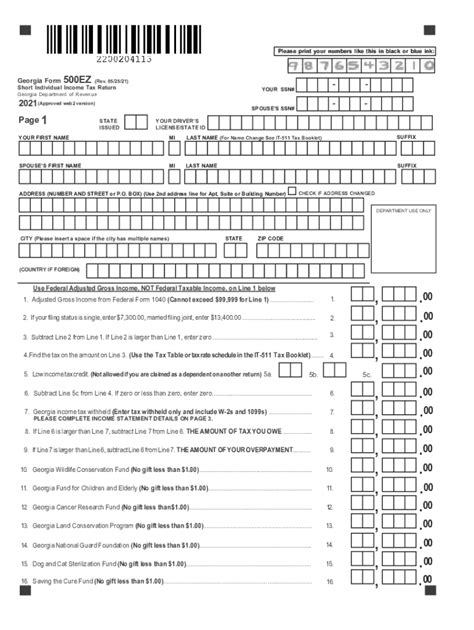 Ga Form 500 Instructions 2022 Fill Out And Sign Online Dochub