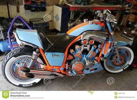How can i find the best price for a motorcycle? Customized Yamaha Motorbike In Small Workshop Editorial ...