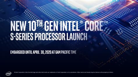 Intel Unveils 10th Generation Core S Series Processors That