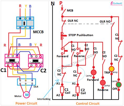 3 Phase Motor Reverse Forward Circuit Diagram