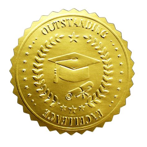 Buy 250 Pieces Gold Certificate Seals For Diploma Paper Gold Seal