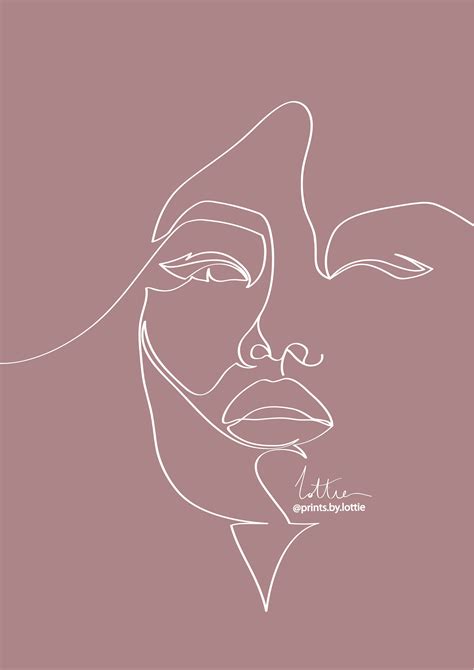 Minimal Female Face One Line Drawingprint Only £7 Dm On Instagram To Purchase Digital File