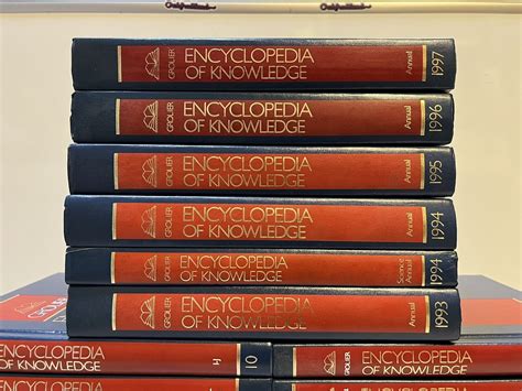 Grolier Encyclopedia Of Knowledge Complete Set 20 Books W 6 Annuals