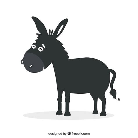 Free Vector Black Donkey