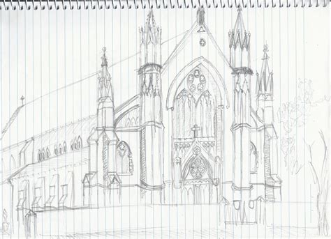 Gothic Cathedral Drawing At Getdrawings Free Download