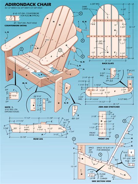 plans   build  adirondack chair  skis
