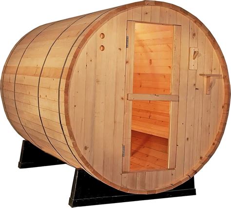 Mcp Sauna Canadian Pine Wood 8 Foot Outdoor Barrel Sauna