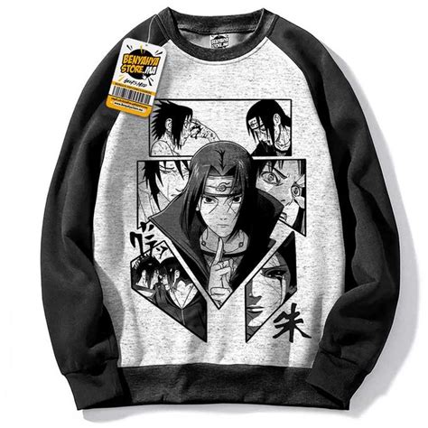 Benyahya Store Sweatshirt Capuch Pull Itachi And Sasuke Capuchon Naruto