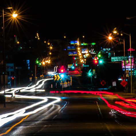 Abq City Lights On Christmas Night Albuquerque