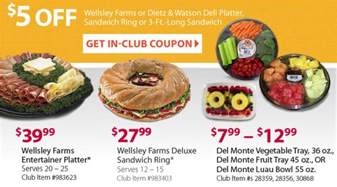 5 Off Deli Platters Sandwich Rings And More Mybjswholesale
