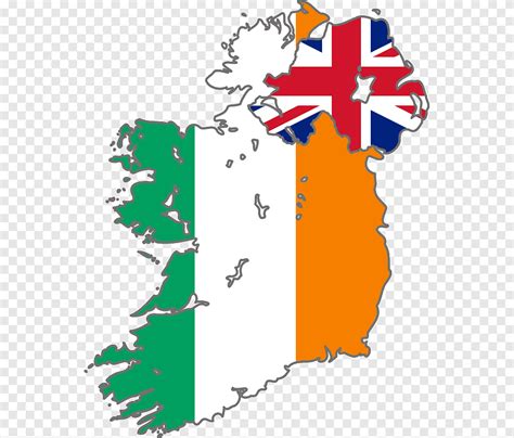 Kaart Van Noord Ierland Vlag Van Ierland Ierland Oppervlakte Lege