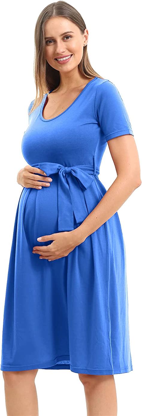 Sunnybuy Women S Maternity Dress Casual Maternity Sundress Summer Pregnancy Dress Knee Length