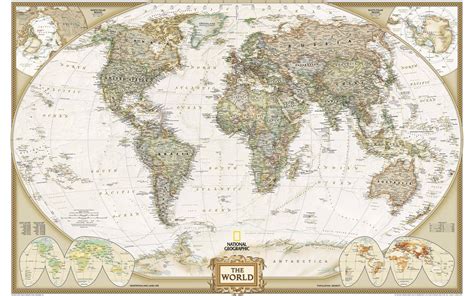 National Geographic World Map Continents Old Map Hd Wallpaper