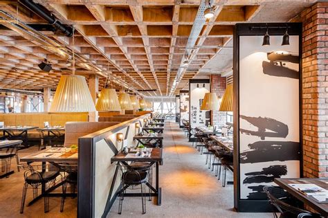 For a more dynamic design, opt for a coffered ceiling. Artisan bar & restaurant, Manchester. Exposed and raw ...
