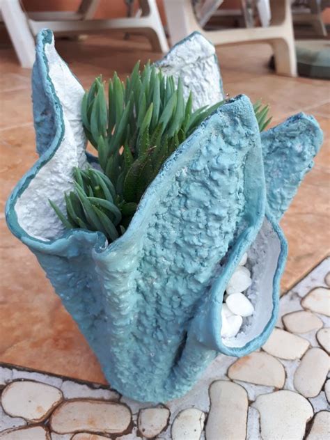 Diy pots from old cloths and cement | My desired home | Diy cement