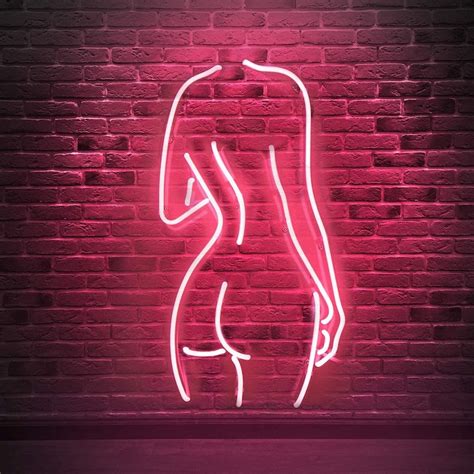 Neon Light Female Silhouette Night Light Bar Sexy Bedroom Wall Etsy Uk