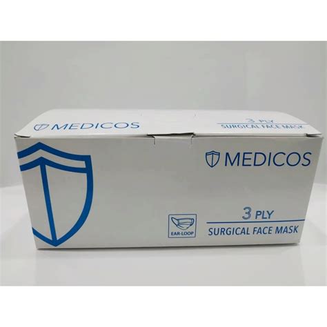 Skip to product section content. Medicos 3 ply Surgical Face Mask 50pcs (ear-loop) | Shopee ...