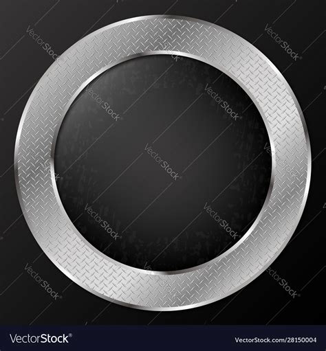 Silver Metal Circle Design Royalty Free Vector Image