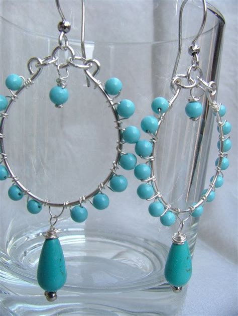 Turquoise chandelier earrings Etsy Araña turquesa Color turquesa