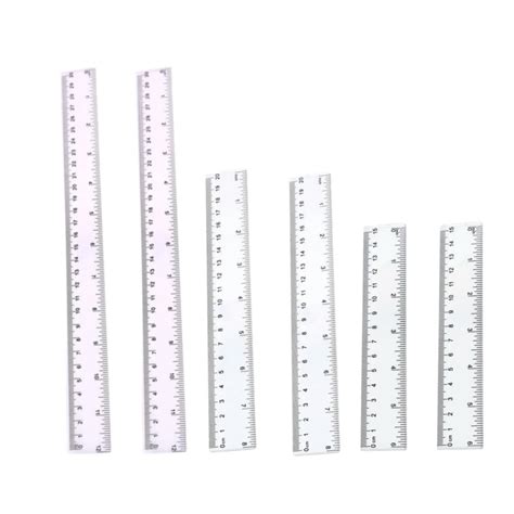 Clear Plastic Ruler 12 Inch Straight Ruler With Centimeter And