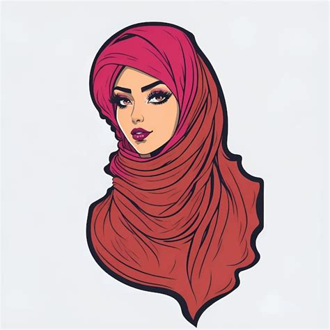 Premium Vector Muslim Woman In Hijab Portrait Of A Young Arab Girl In