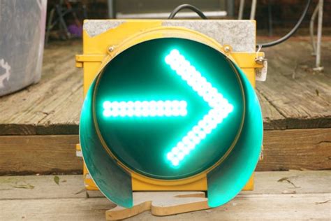 Vintage Right Turn Traffic Signal From The By Allseasonscrafts3