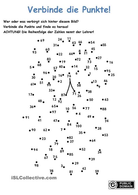 Malen nach zahlen, wien (vienna, austria). Spiele im Deutschunterricht: Verbinde die Punkte - Zahlen ...