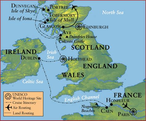 It is bordered by the atlantic ocean, the north sea, and the irish sea. Commonwealth Travel