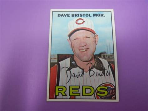 1967 Topps Baseball Dave Bristol Reds 21 Ebay