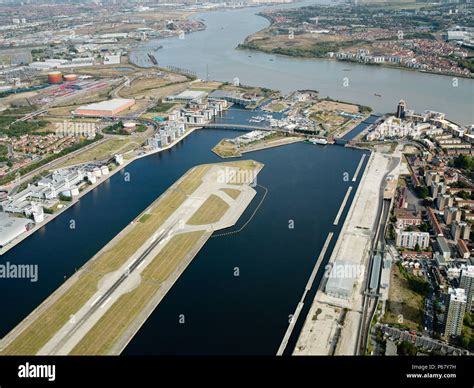 Aerial View City Airport From The East Old Royal Docks University Of