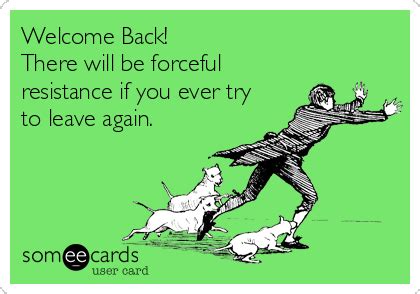 Ill be back in two hours to check this thread. Welcome Back Funny Quotes. QuotesGram
