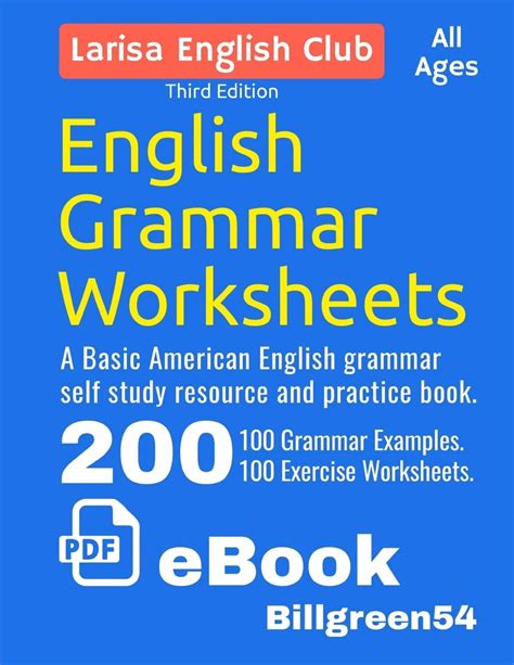 English Grammar Worksheets Basic English Resource And Practice Book