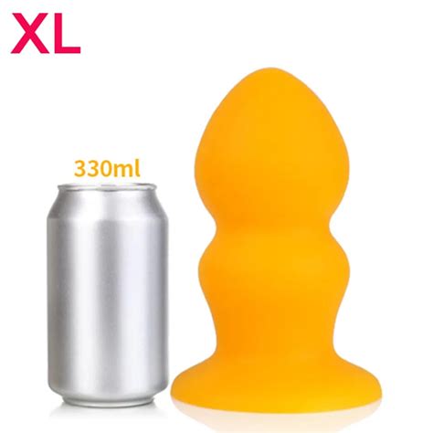 女性と男性のためのアナルセックスの大人のおもちゃ前立腺マッサージ大きなディルドカップボタン肛門プラグ