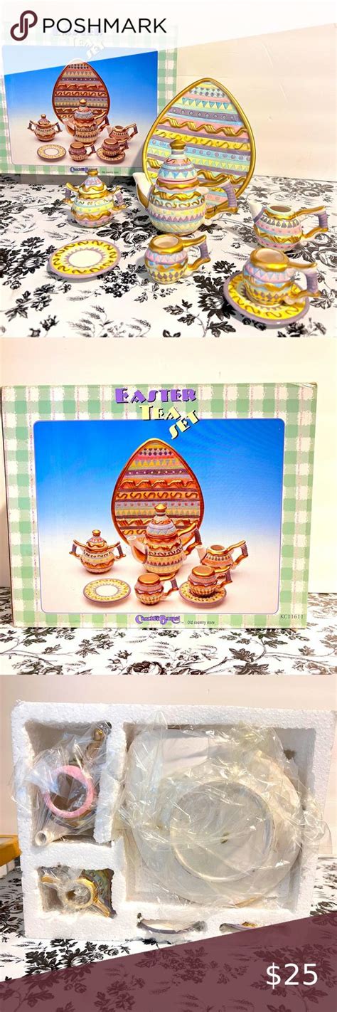 Vintage Easter Tea Set Cracker Barrel 1997 Vintage Easter Cracker