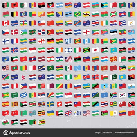 Vetores De Todas As Bandeiras Nacionais Do Mundo Com